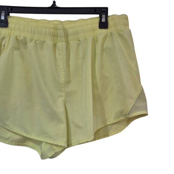 All In Motion Women's Hot Yellow Polyester Running Shorts w Briefs & Zip Close P - Picture 4 of 11